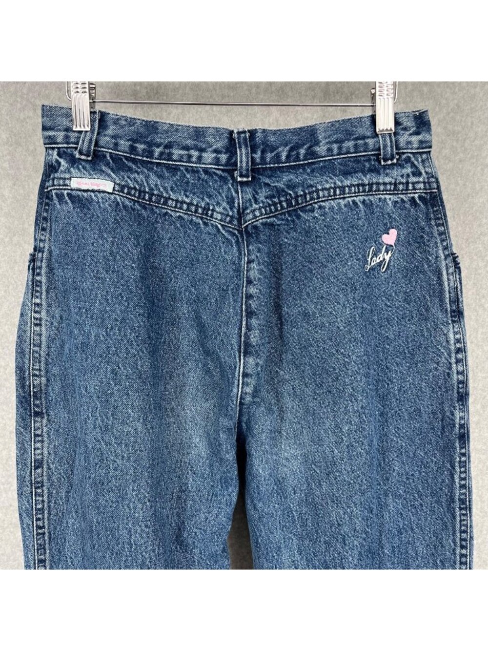 Vtg Kenny Rogers Bareback Jeans Size 29 Denim High Rise Western Lady Embroidered